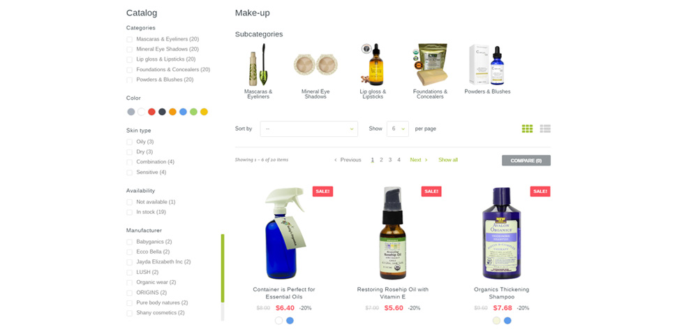 Category page