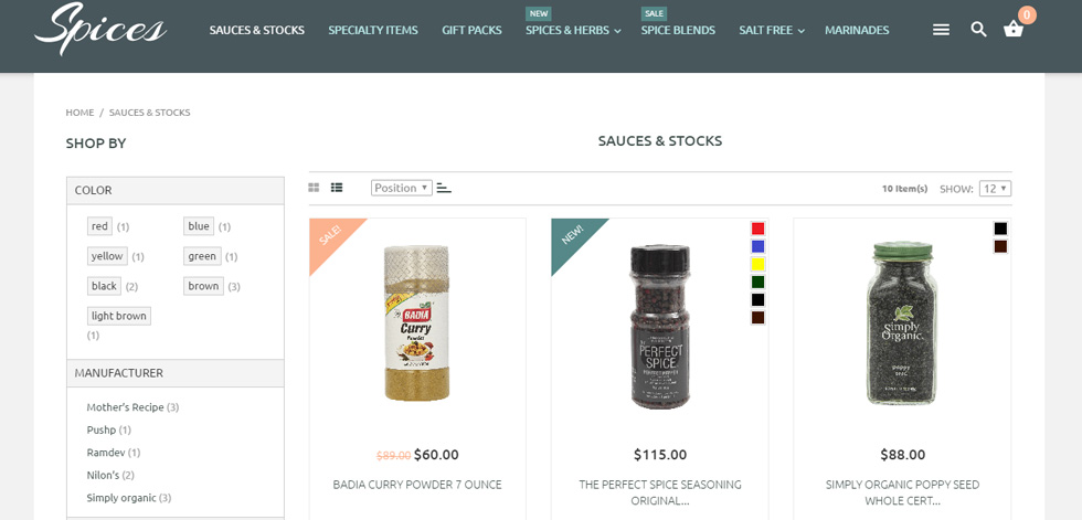 Category page