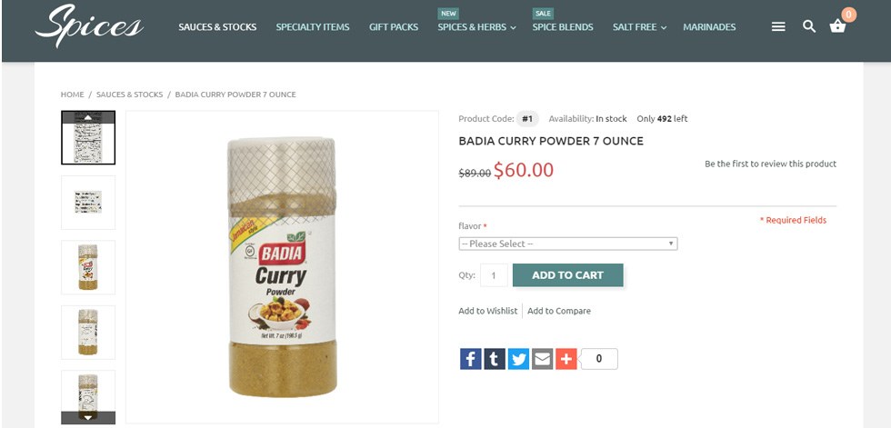 Product page