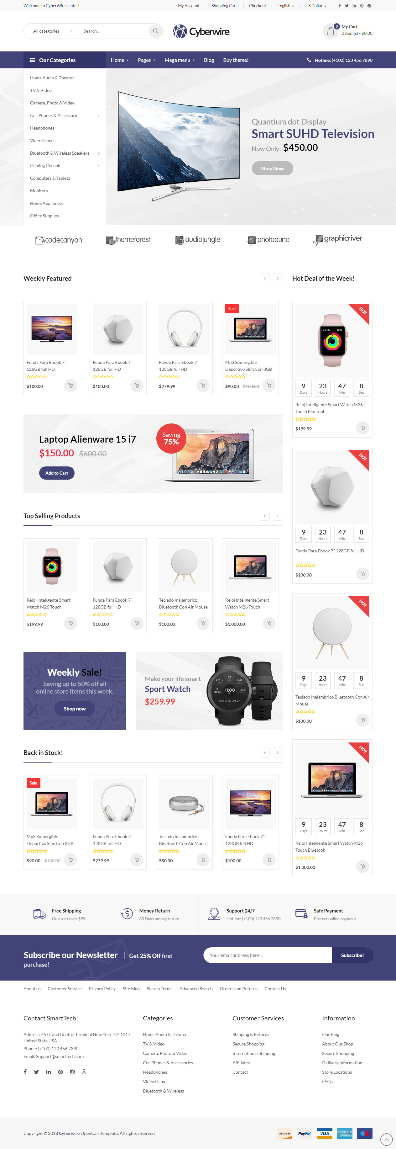 CyberWire Opencart 3 Themes and Templates