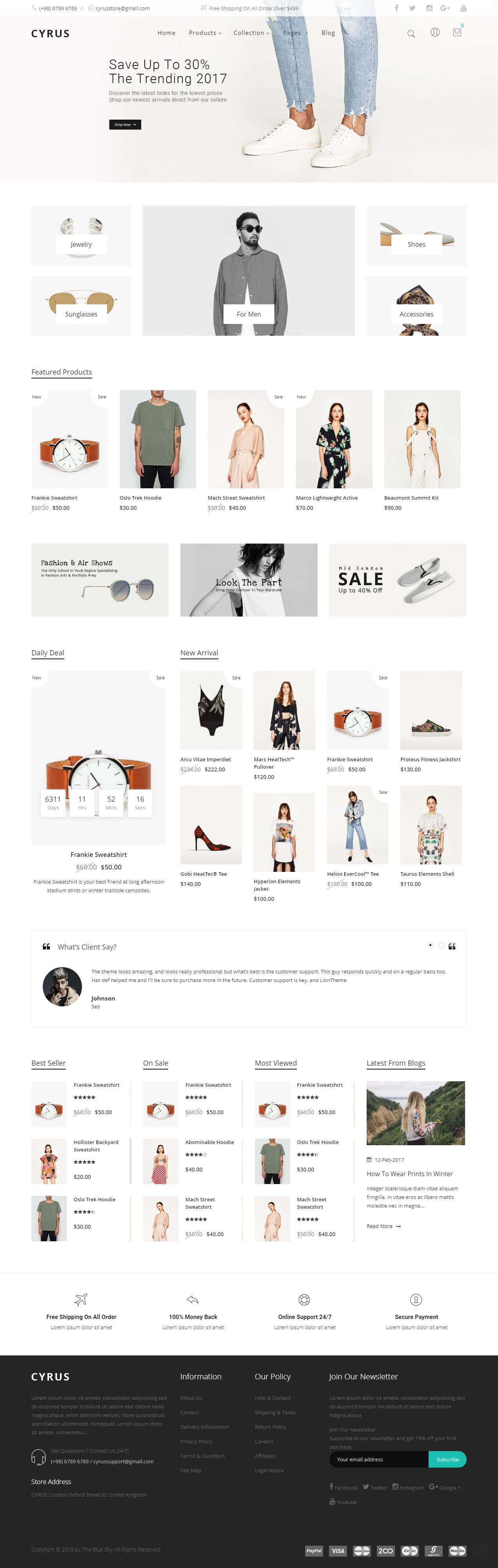 Cyrus Magento Fashion Themes