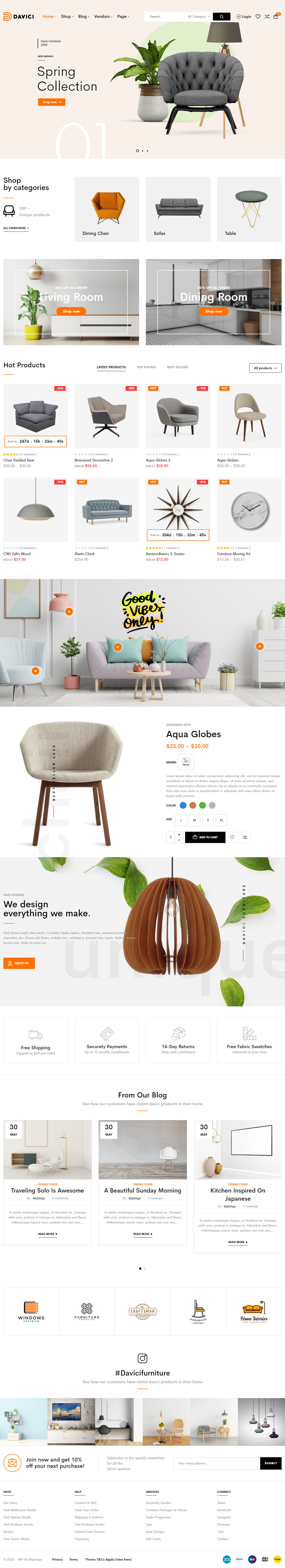 Davici WordPress Furniture Store Themes