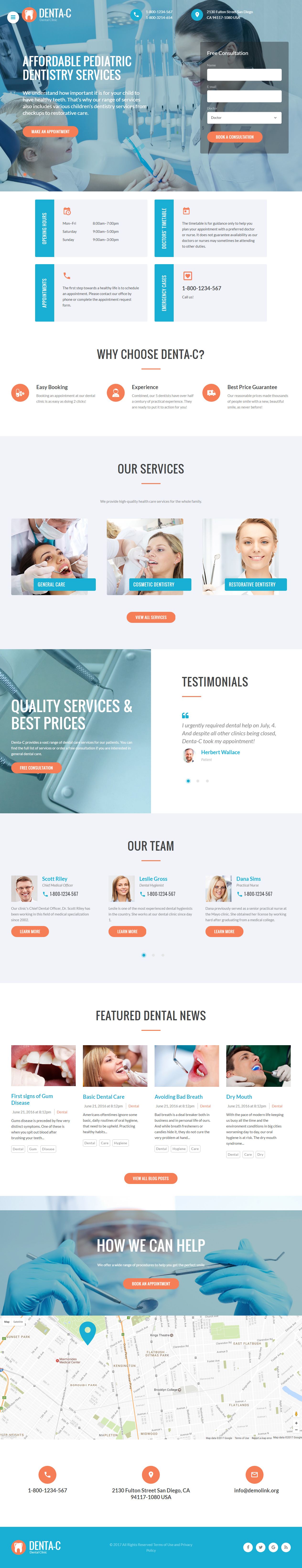 Dental Center HTML5 Dentist Templates