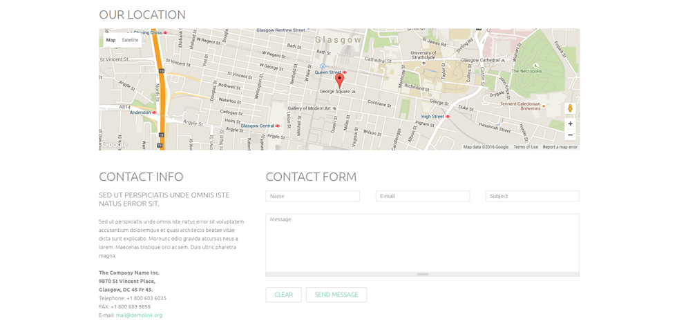 Contact page
