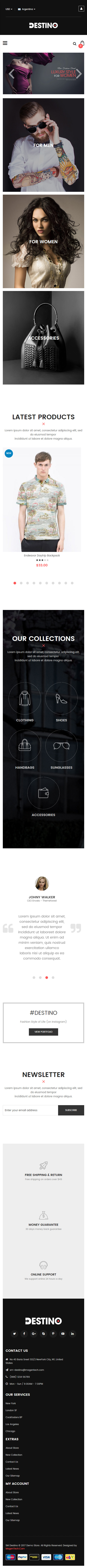 Destino – Premium Responsive Multipurpose Magento 2 Theme theme — Mobile preview