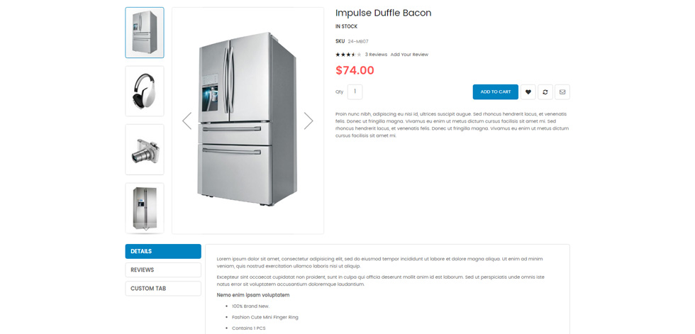 Product page