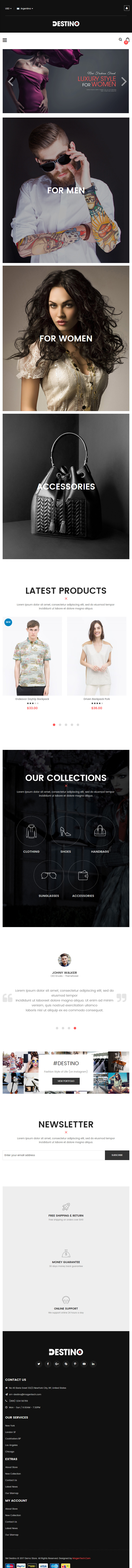 Destino – Premium Responsive Multipurpose Magento 2 Theme theme — Tablet preview