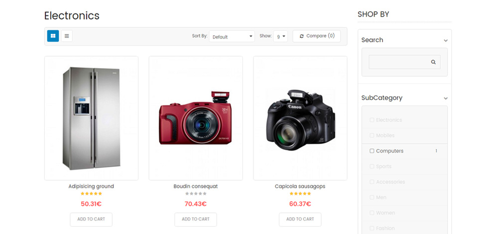 Category page