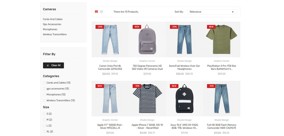 Category page