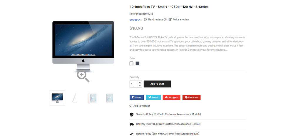 Product page