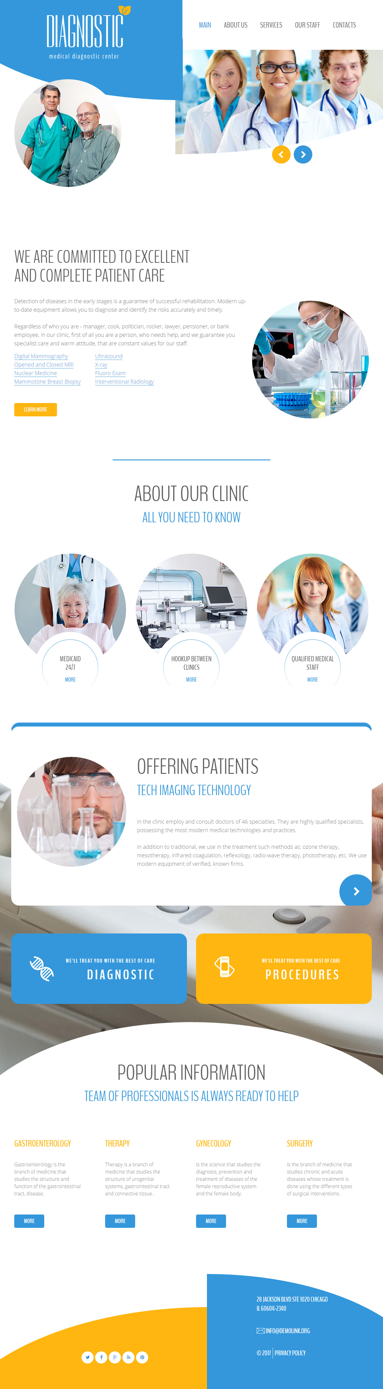 Diagnostic Medical Healthcare HTML5 Templates