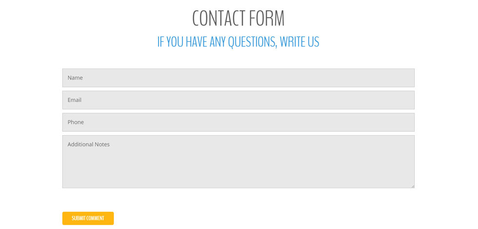 Contact page
