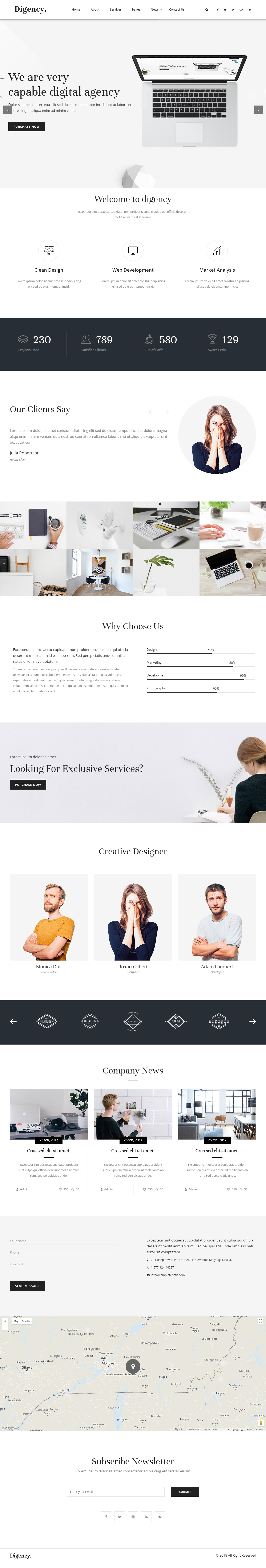 Digency Minimal Website Templates