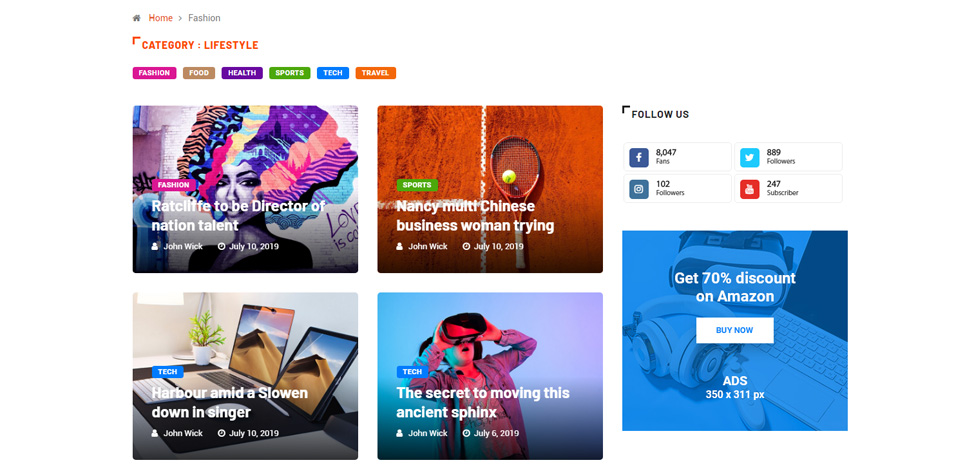 Category page