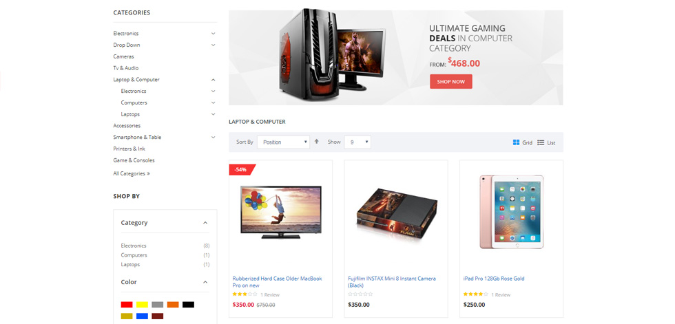 Category page