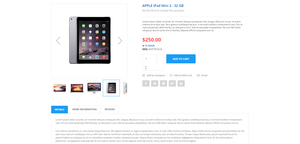 Product page