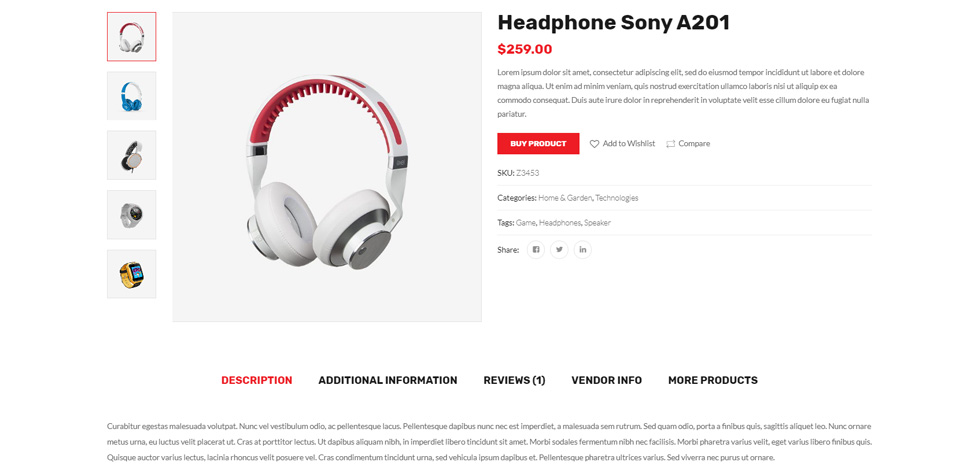 Product page