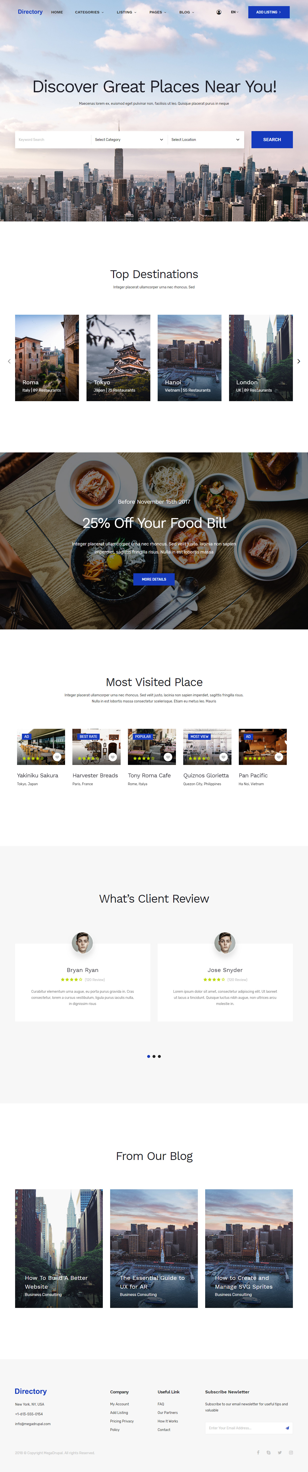 Directory HTML5 Directory and Listing Templates
