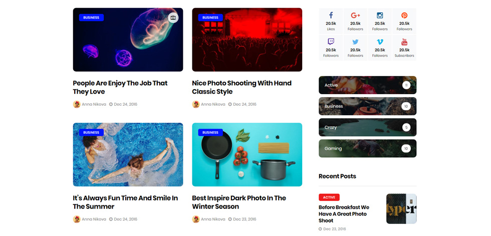 Category page