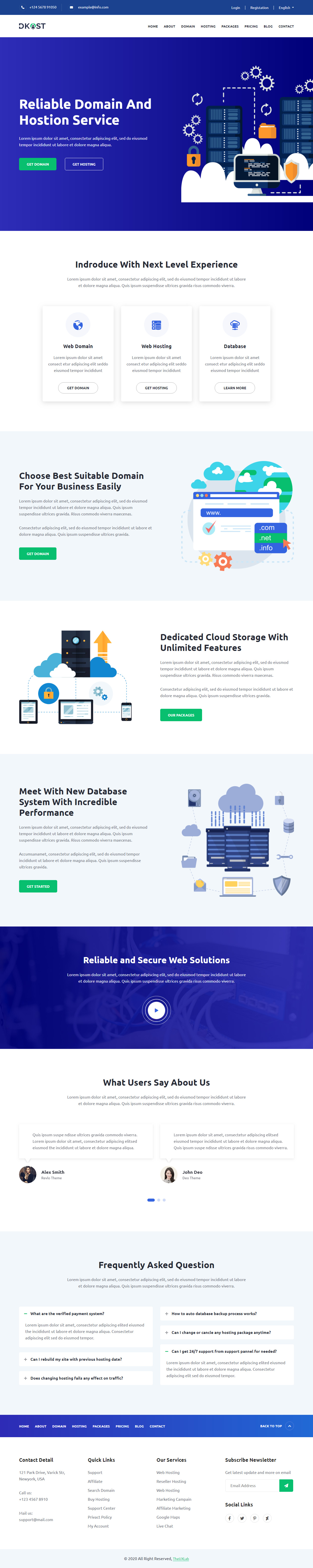 DKHOST HTML5 Hosting Template