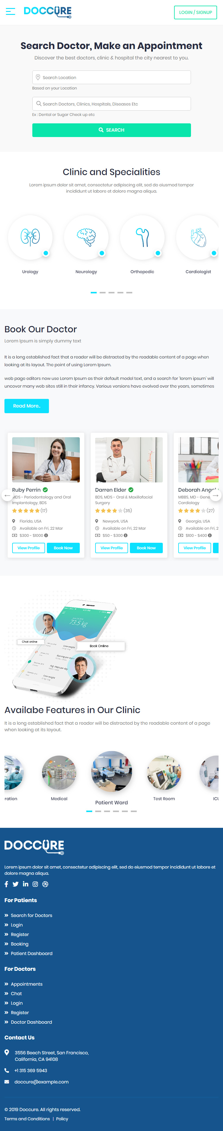 Doccure – Premium Responsive Doctor Appointment HTML5 Template theme — Tablet preview