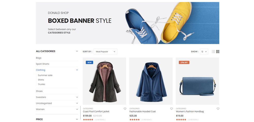 Shop page