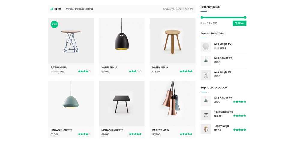 Shop page