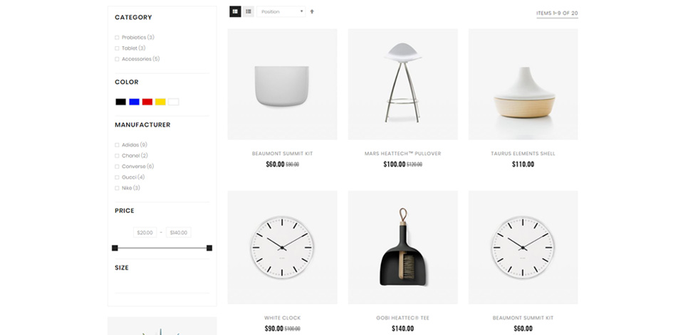 Category page
