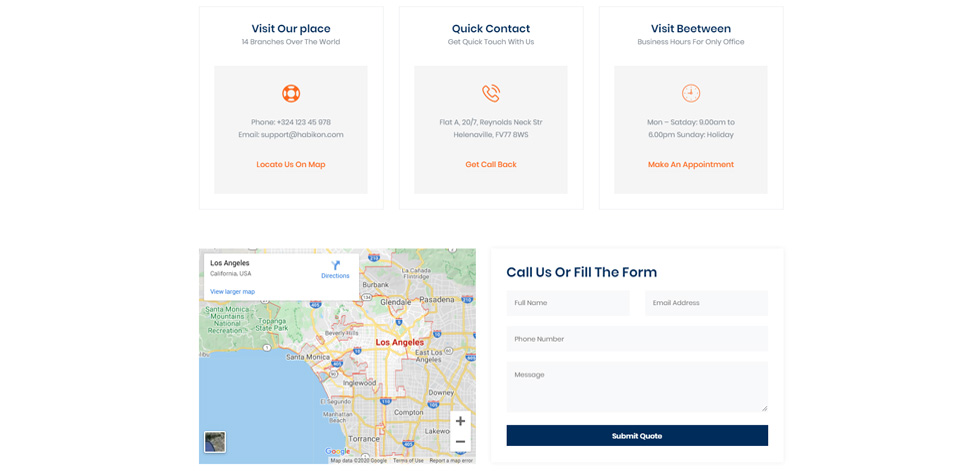 Contact page