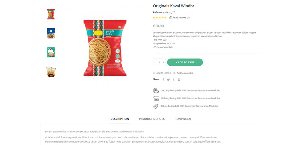 Product page