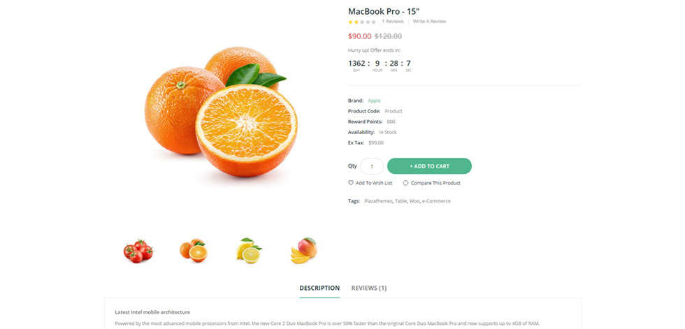 Shop page