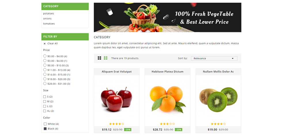 Category page