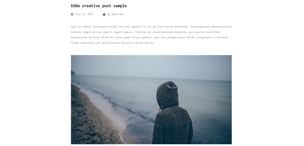 Blog post page