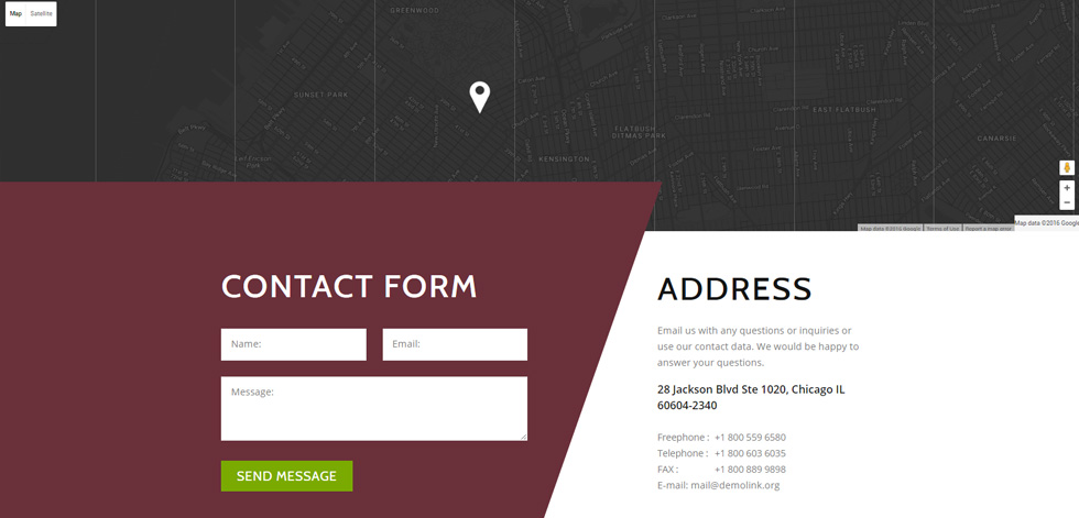 Contact page