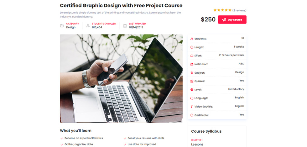 Course details