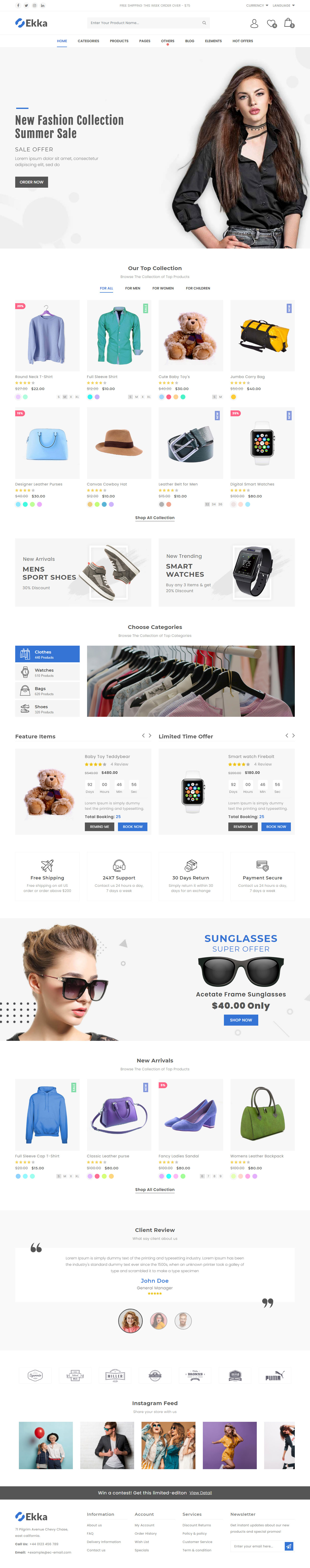 Ekka HTML5 Online Store Website Templates