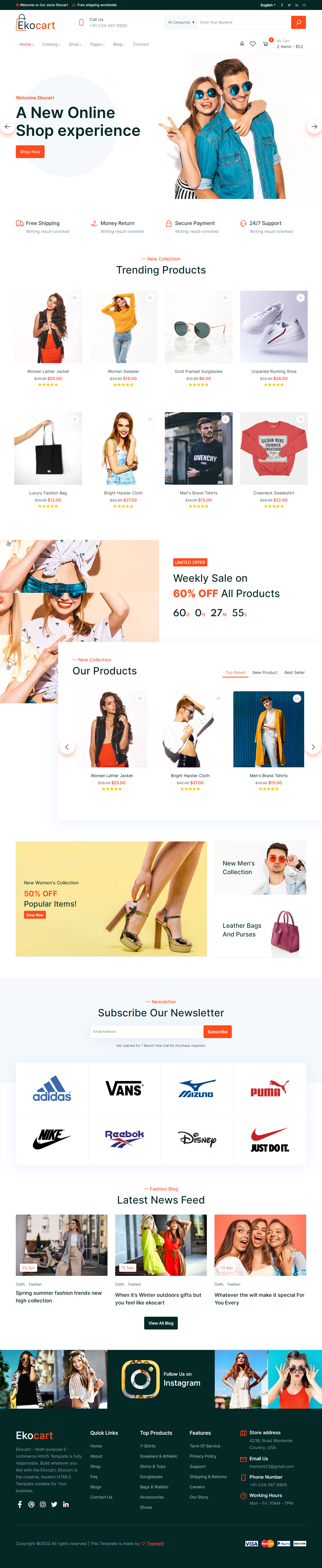 Ekocart Fashion HTML5 Templates
