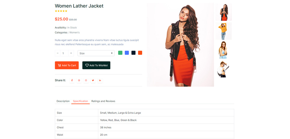 Product page