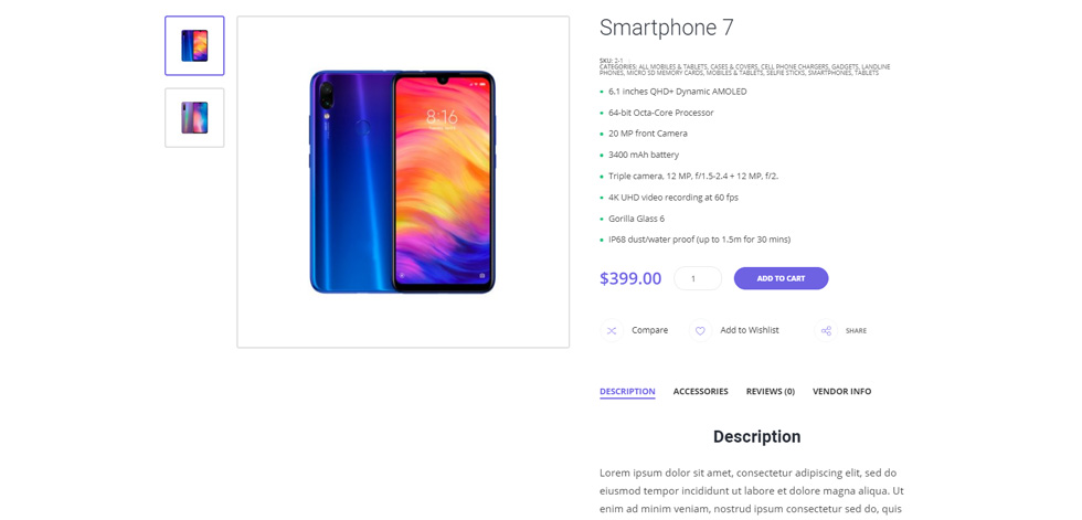 Product page