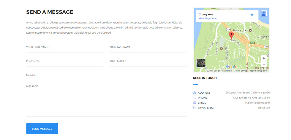 Contat page