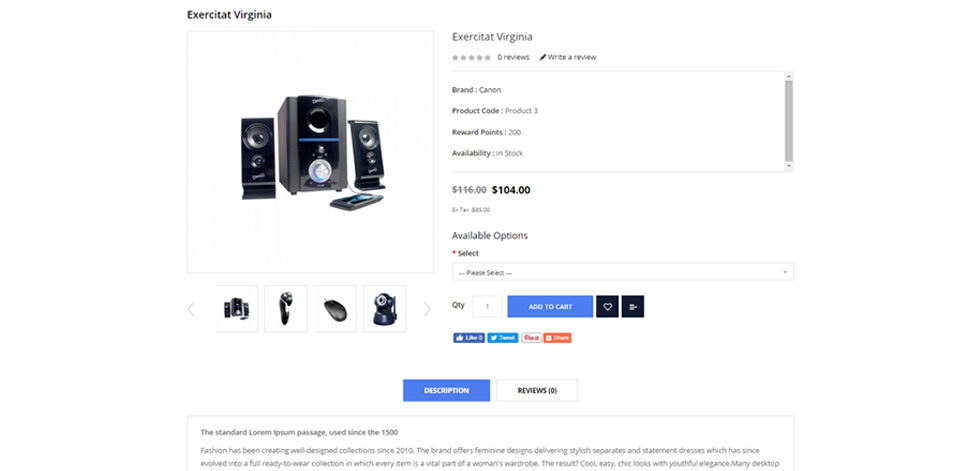 Product page