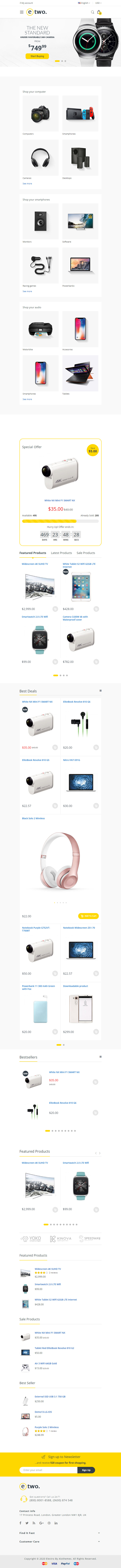 Electro 2 – Premium Responsive Multipurpose Magento 2 Theme theme — Tablet preview