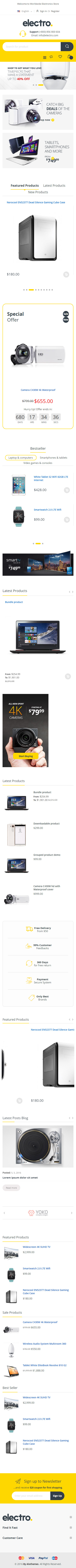 Electro – Premium Responsive Magento 2 Theme theme — Mobile preview