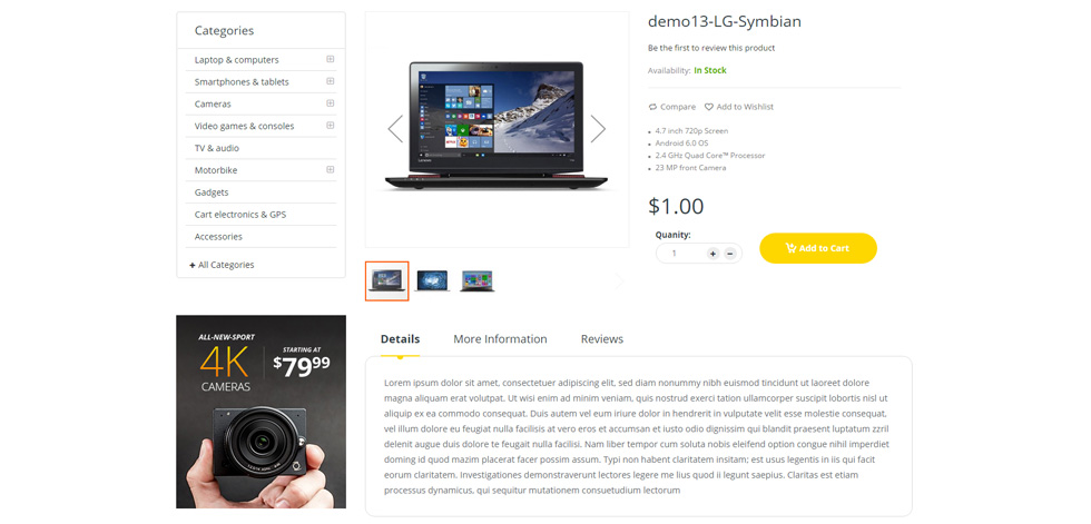 Product page