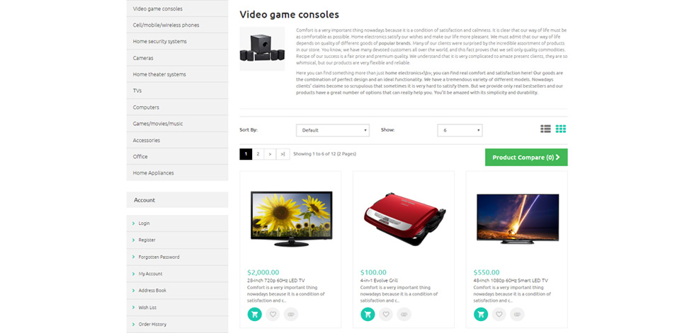 Category page