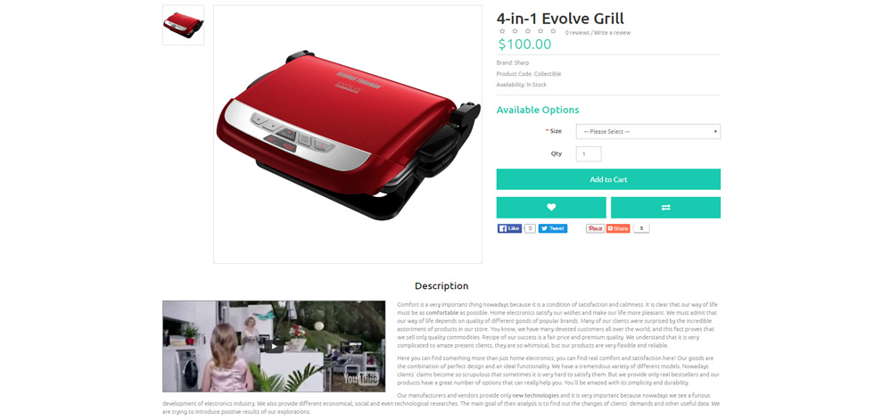 Product page