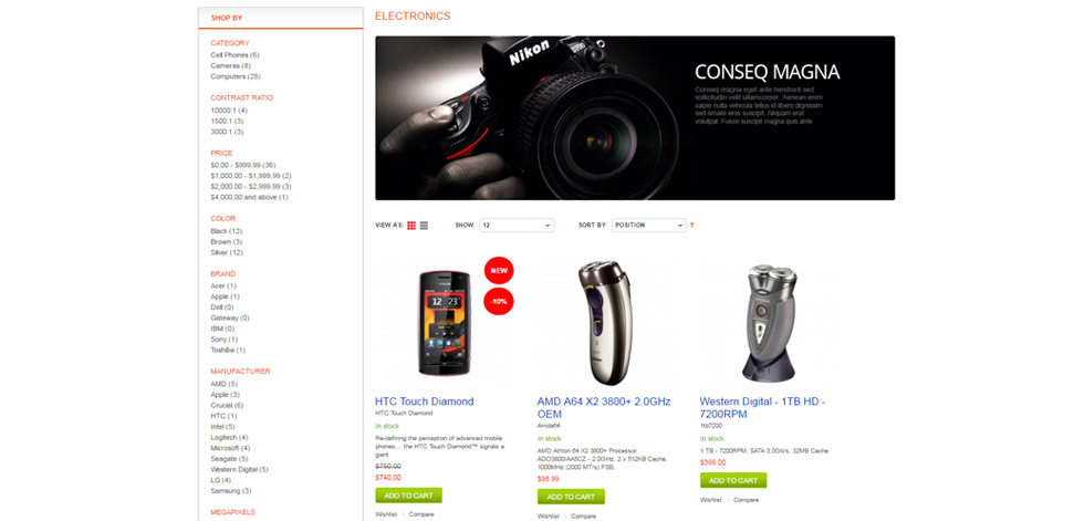 Category page