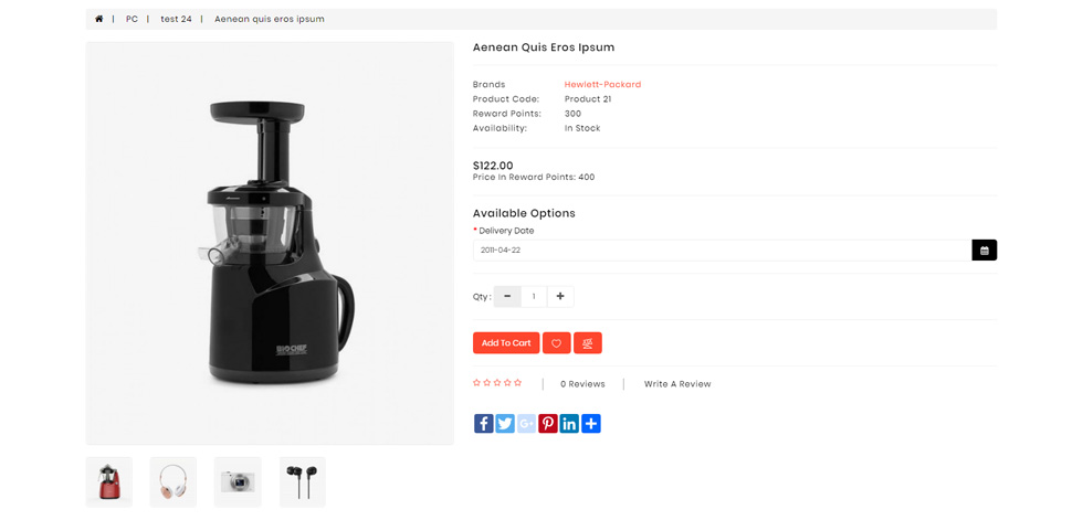 Product page