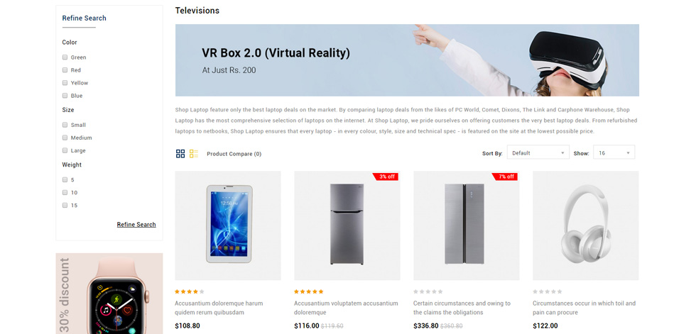 Category page