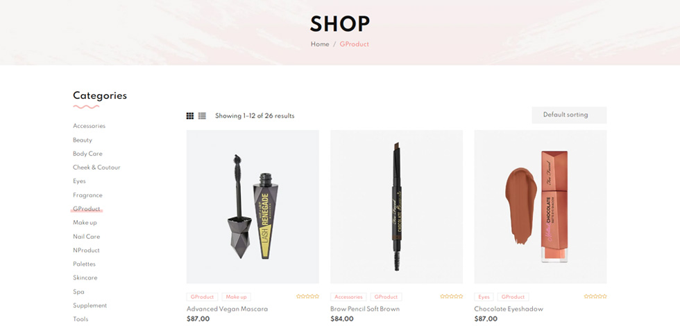Category page